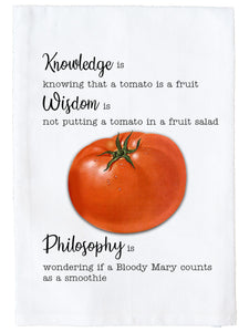 Tomato is a Fruit, Flour Sack Towel