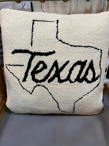 Texas Hooked Pillow