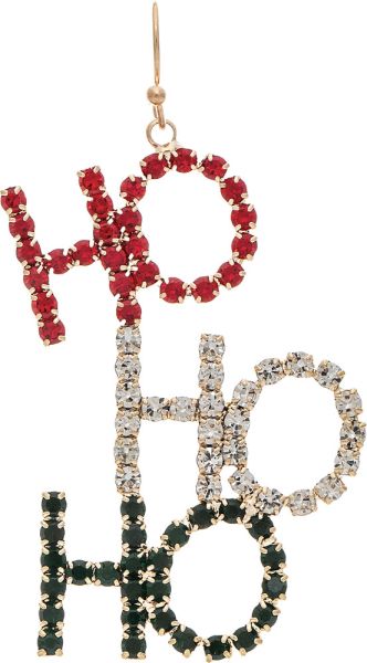 HO, HO, HO Crystal Earrings