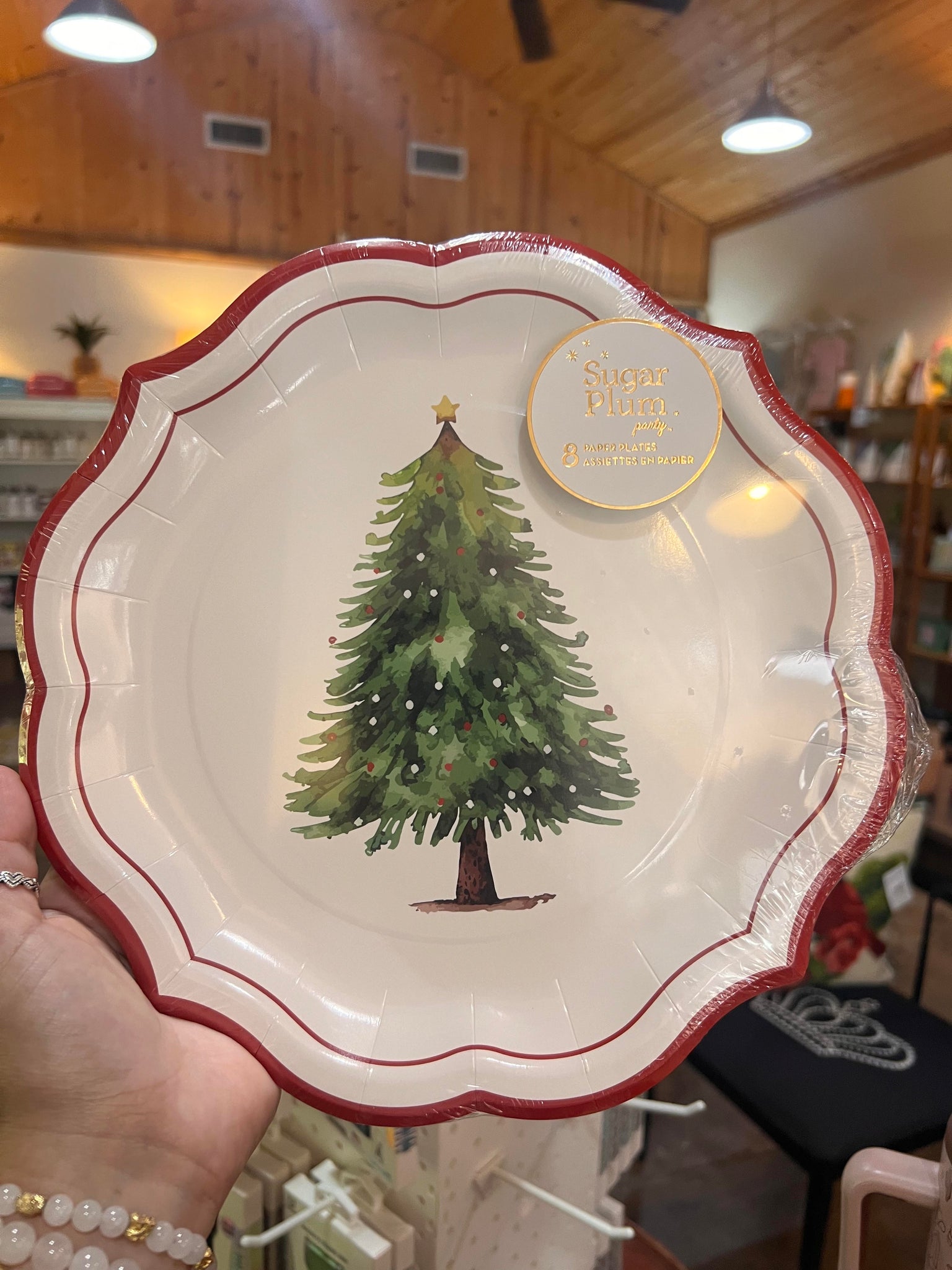 Merry & Bright, Christmas Tree Dinner Plate