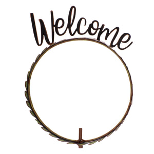 Finial Holder - Welcome Wreath