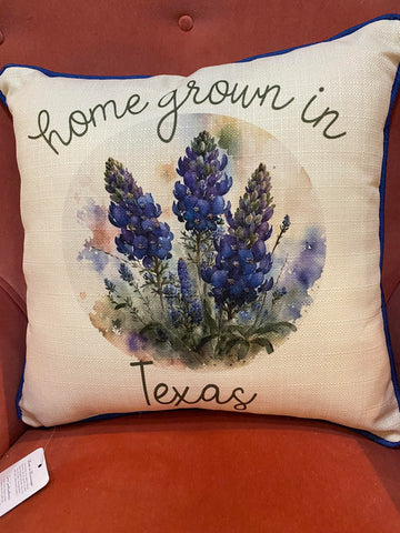 Bluebonnets in Texas Pillow
