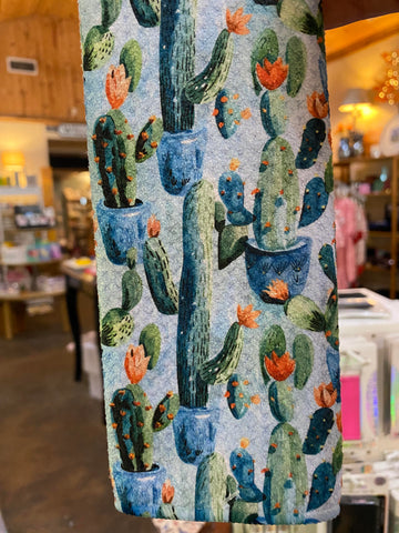 Blue Cactus, Washcloth