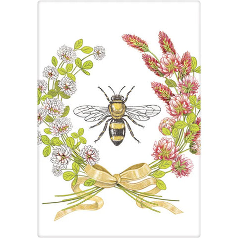 Bee Clover Wreath Towel