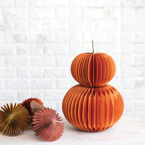 Paper Folding Honeycomb Pumpkin, Small