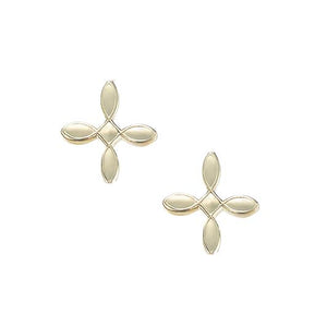 Enamel Cross Stud Earring