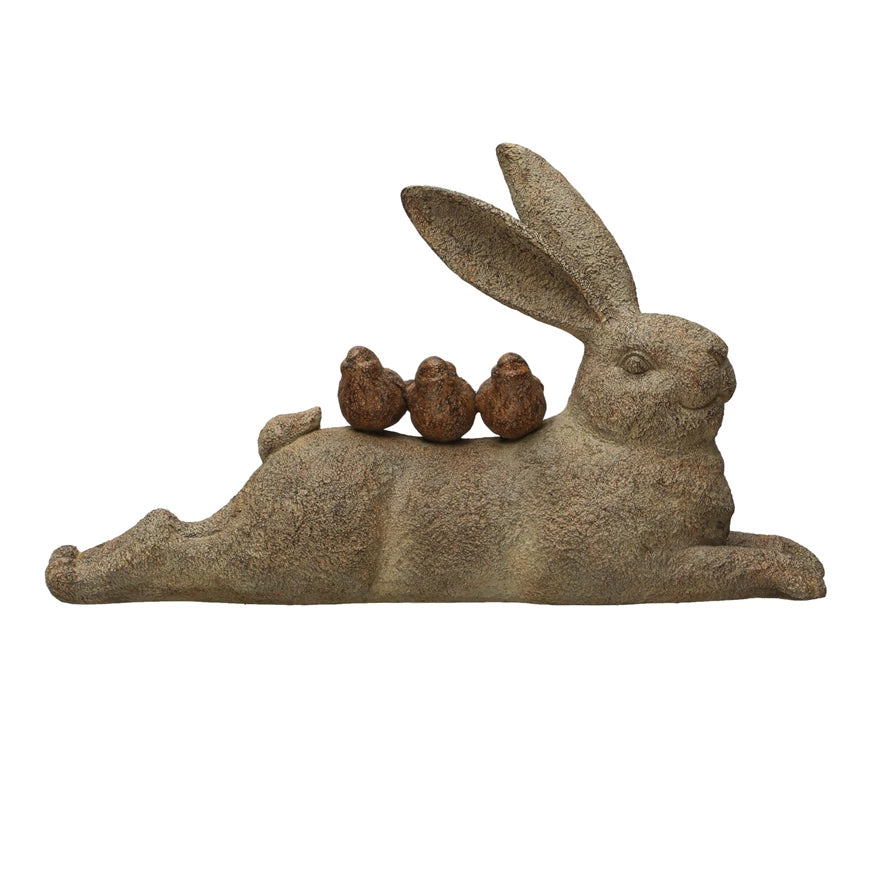 Lying Rabbit with Birds