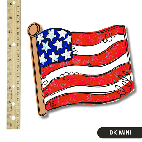 US Flag Pole Mini for Door Hanger