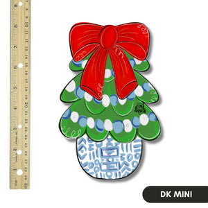 Red Bow Tree Mini for Door Hanger