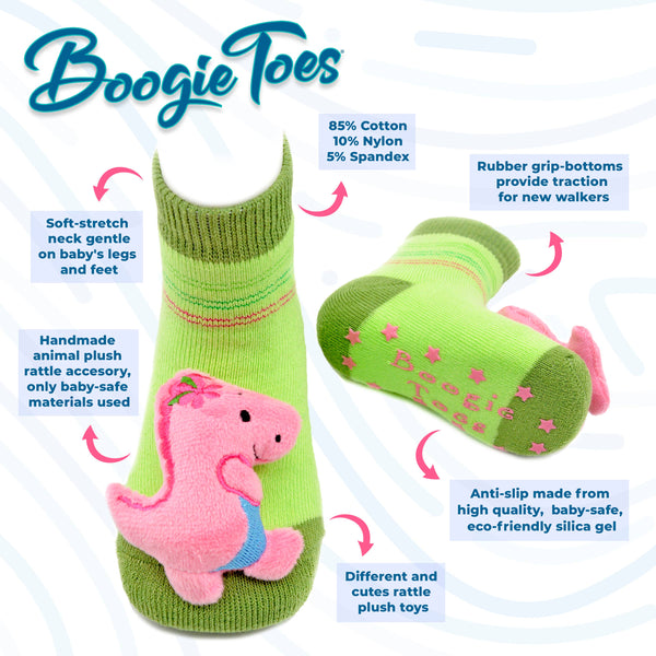 Bella The Cow Boogie Toes - Baby Rattle Socks: 0 - 1 Y