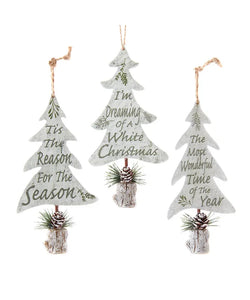 Christmas Tree Saying Ornament