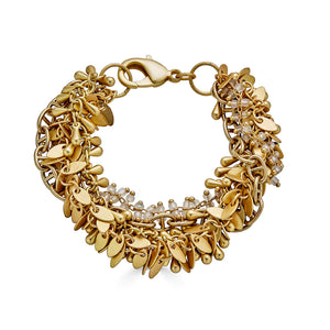 Gold Four Strand Fringe Bracelet