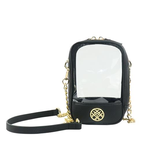 Grace Clear Crossbody, Black