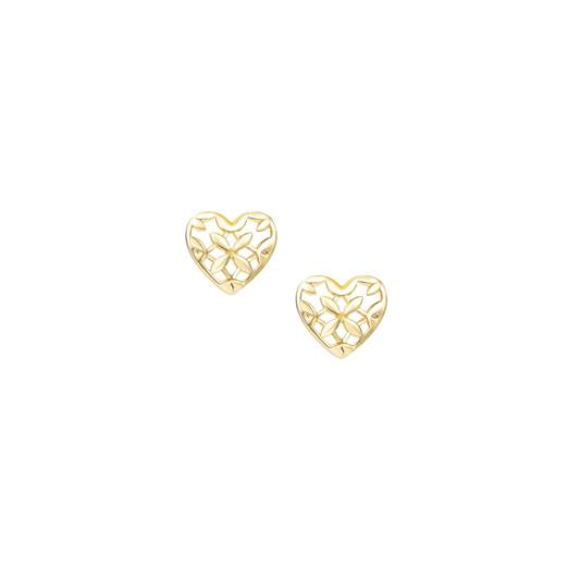 Believer Heart Stud Earrings