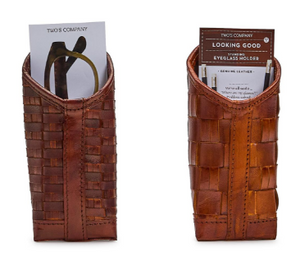 Woven Leather Holder