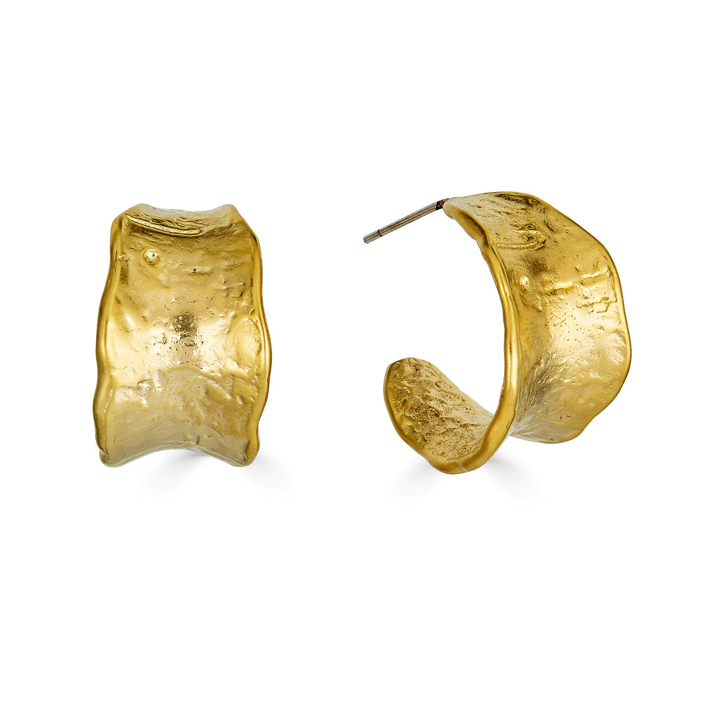 Matte Gold Hoop Earrings