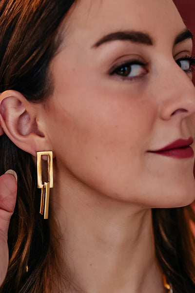 Chunky Rectangle Earrings