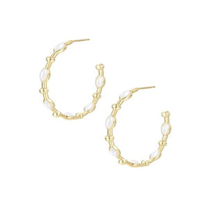 Solaris Hoop Earring in Pearl