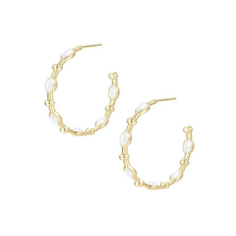 Solaris Hoop Earring in Pearl