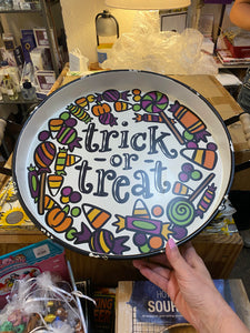 Trick Or Treat Enamel Tray