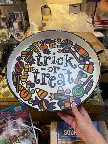 Trick Or Treat Enamel Tray