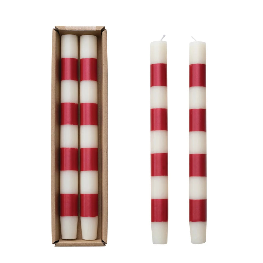 Striped Taper Candles