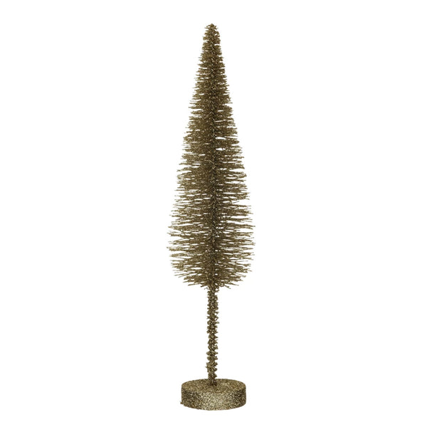 Bottle Brush Tree, Gold Finish