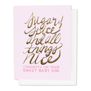 Sugar & Spice Single Gold Foil + Embossed Card