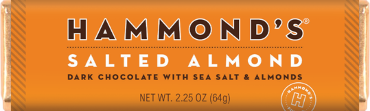 Salted Almond  Dark Chocolate Bar