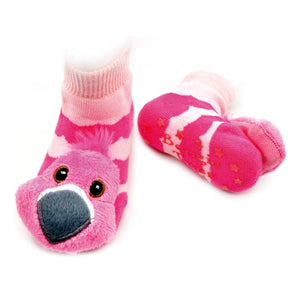 Pink Flamingo Boogie Toes Rattle Socks