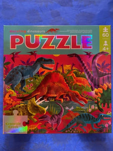 60pc Foil Puzzle - Dazzling Dinosaurs