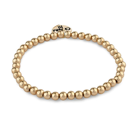 Gold Stretch Bead Bracelet by Charm It!