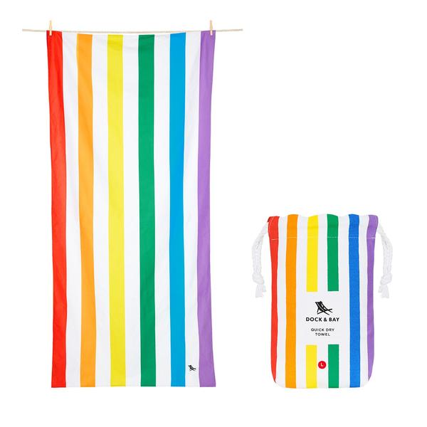 Quick Dry Beach Towel- Rainbow Skies
