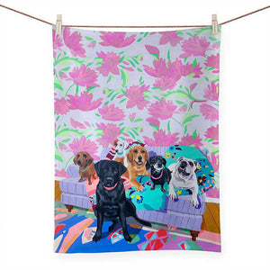 Art Tea Towel- Dog Tales