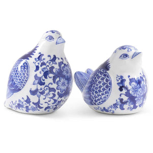 Porcelain White & Blue Birds