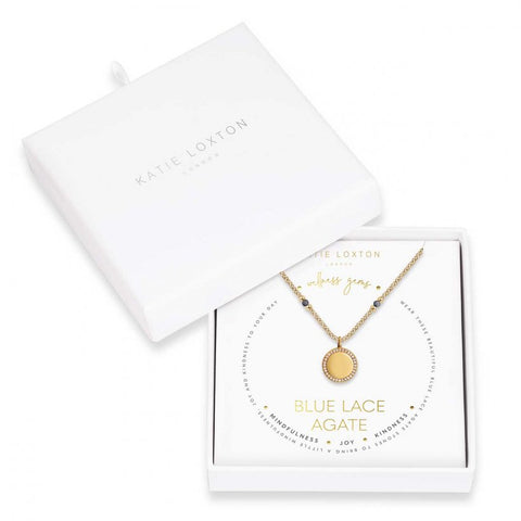 Katie Loxton - Wellness Necklace Collection- Blue Agate