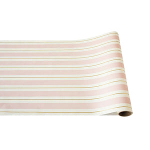 Pink & Gold Awning Stripe Table Runner