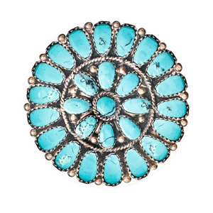 Turquoise Cluster Dinner Plate
