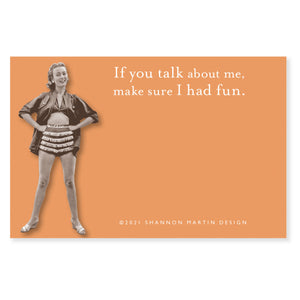 Shannon Martin Sticky Notes - Talk About Me