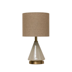 Glass Table Lamp with Metal Base