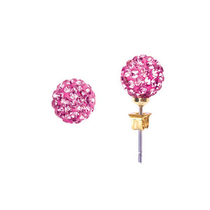 Girl Nation - Crystal Ball Stud Pink