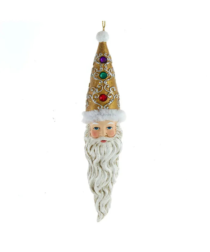 Santa Head Jeweled Ornament