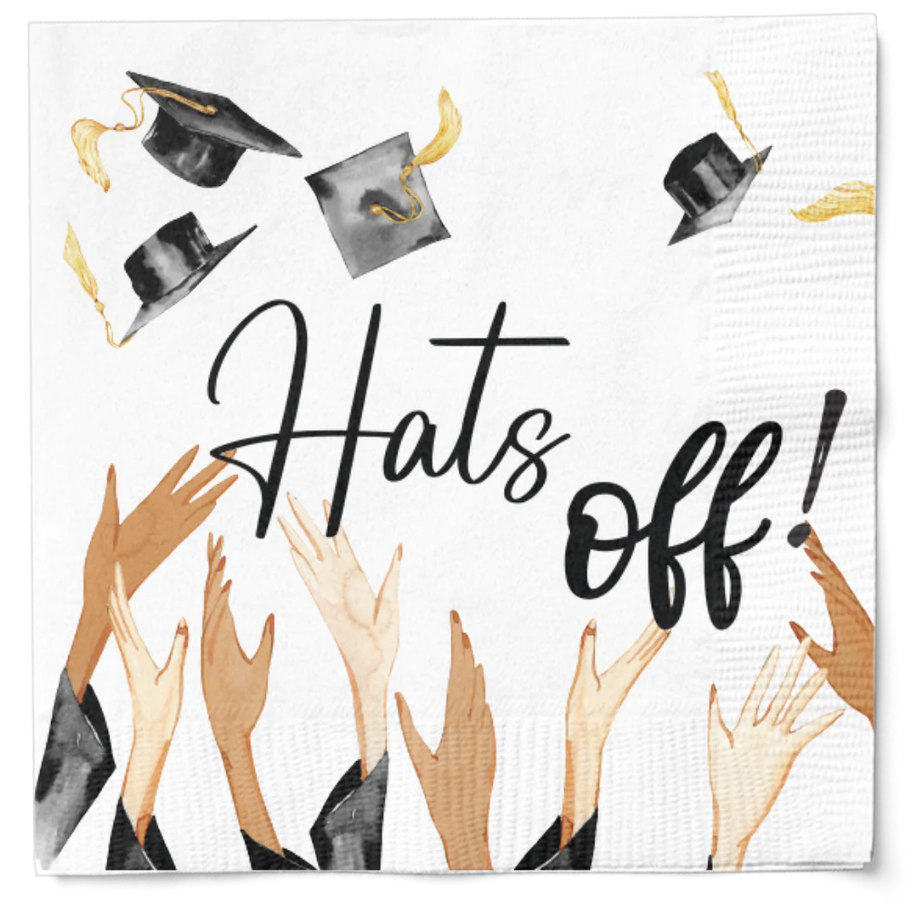 "Hats Off" Graduation Cocktail Napkins