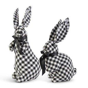 Assorted Black & White Gingham Bunnies