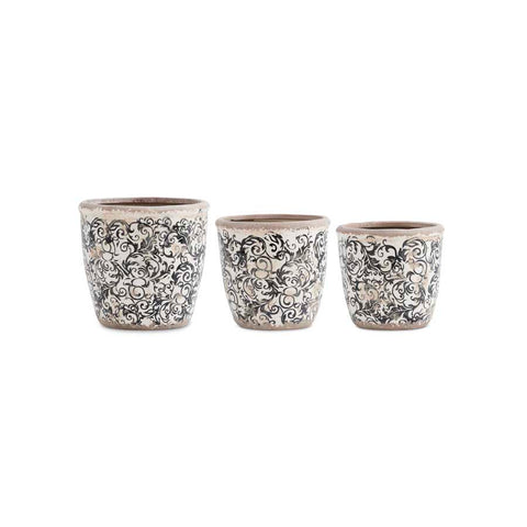Vintage Black & White Pots