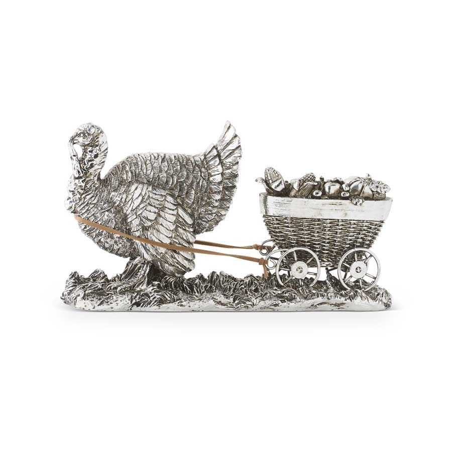 9" Happy Harvest Turkey & Cart