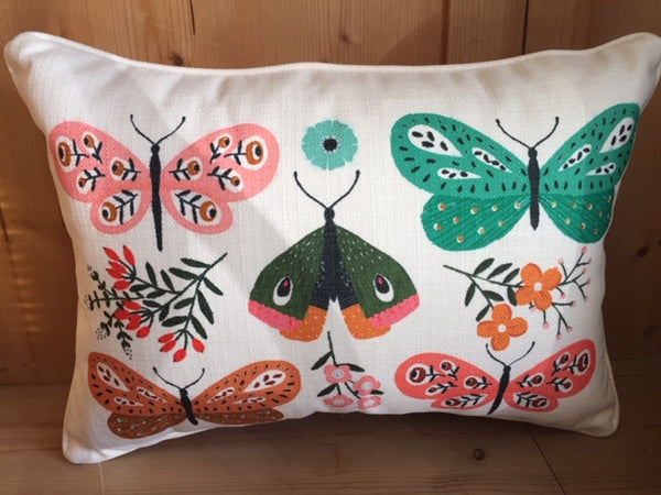 Botanical Butterfly Pillow