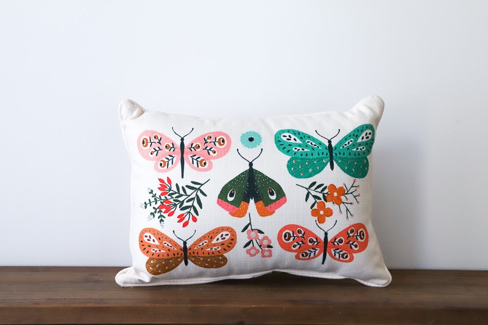 Botanical Butterfly Pillow