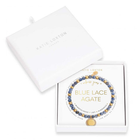 Katie Loxton - Wellness Bracelet- Blue Lace Agate