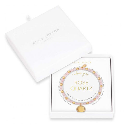 Katie Loxton - Wellness Bracelet- Rose Quartz